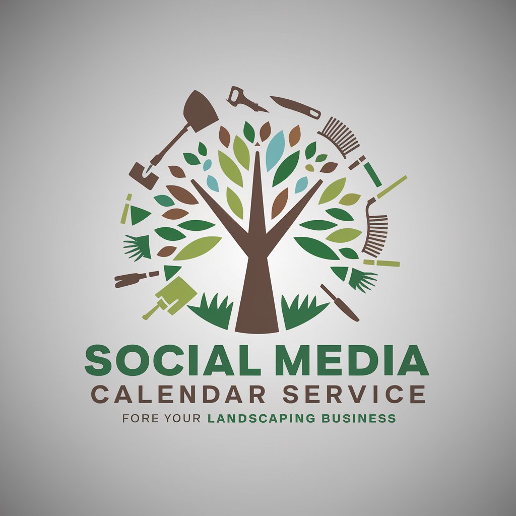 Landscaping business social media calendar