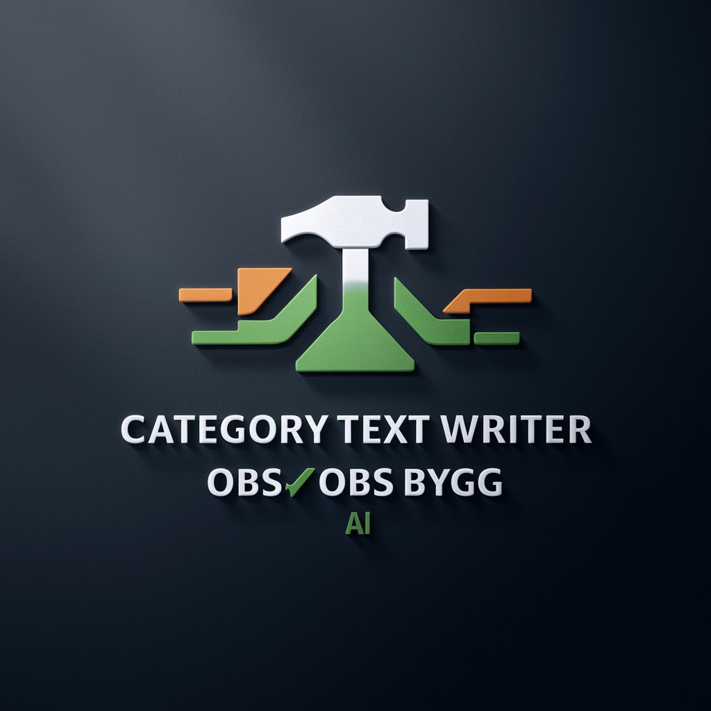 Category text writer - Obs/Obs BYGG