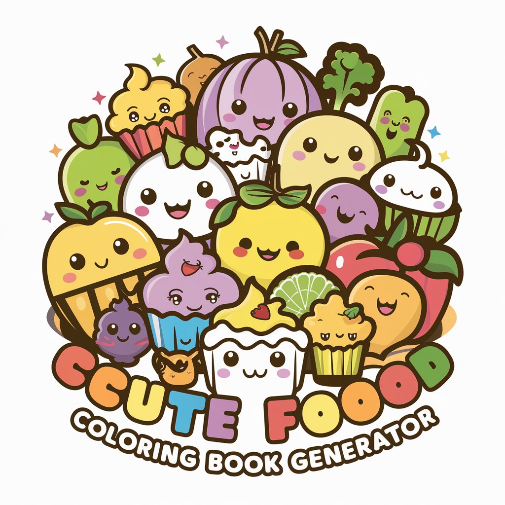 Cute Food Coloring Book Generator