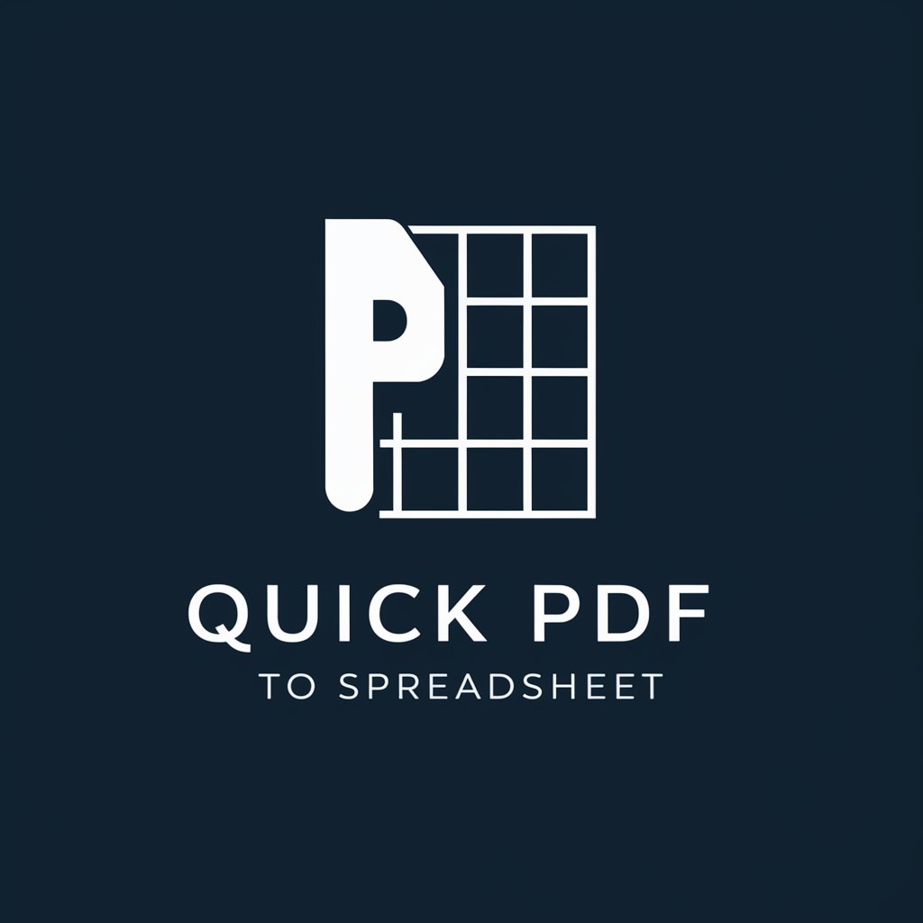 Quick PDF to Spreadsheet in GPT Store