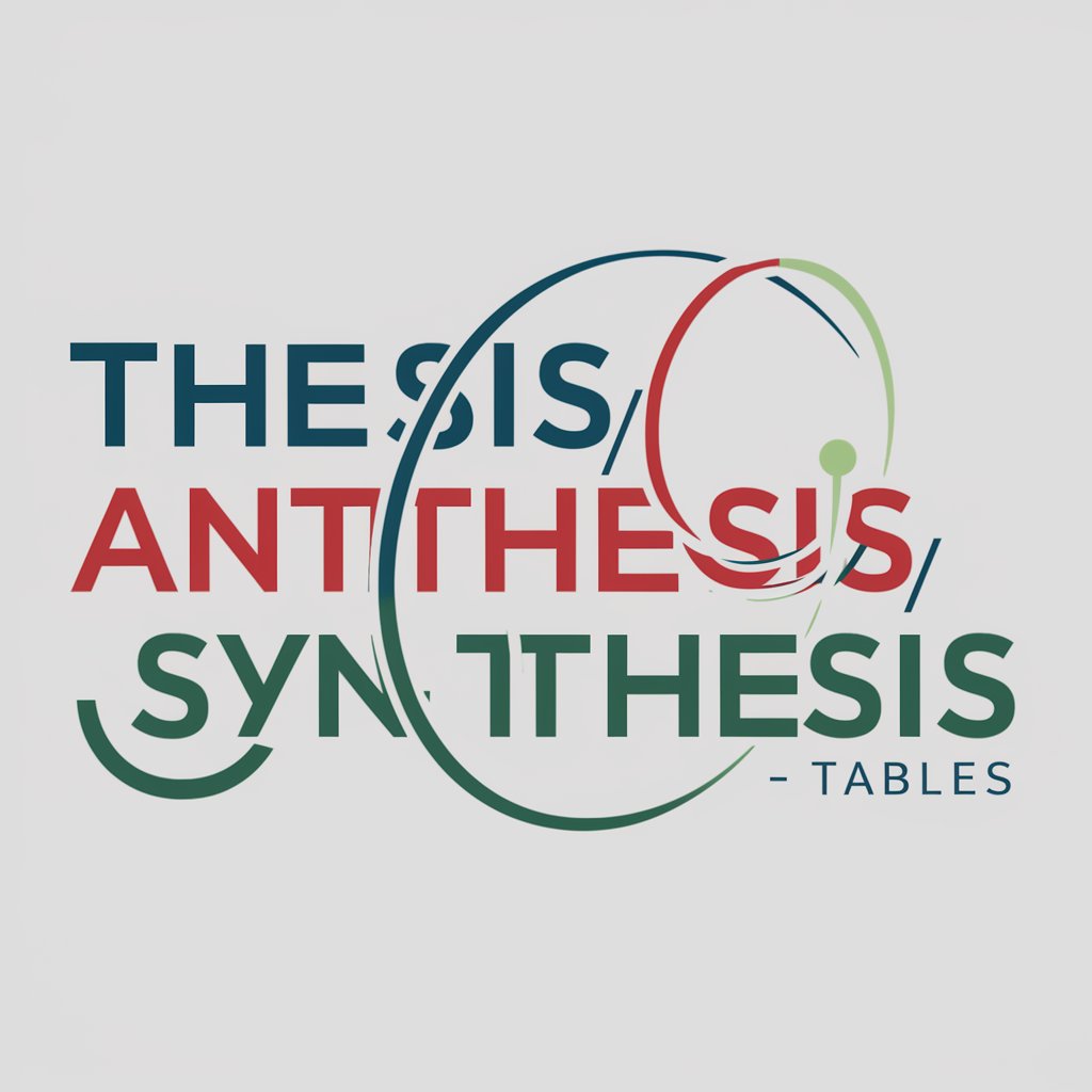 Thesis/Antithesis/Synthesis - Tables