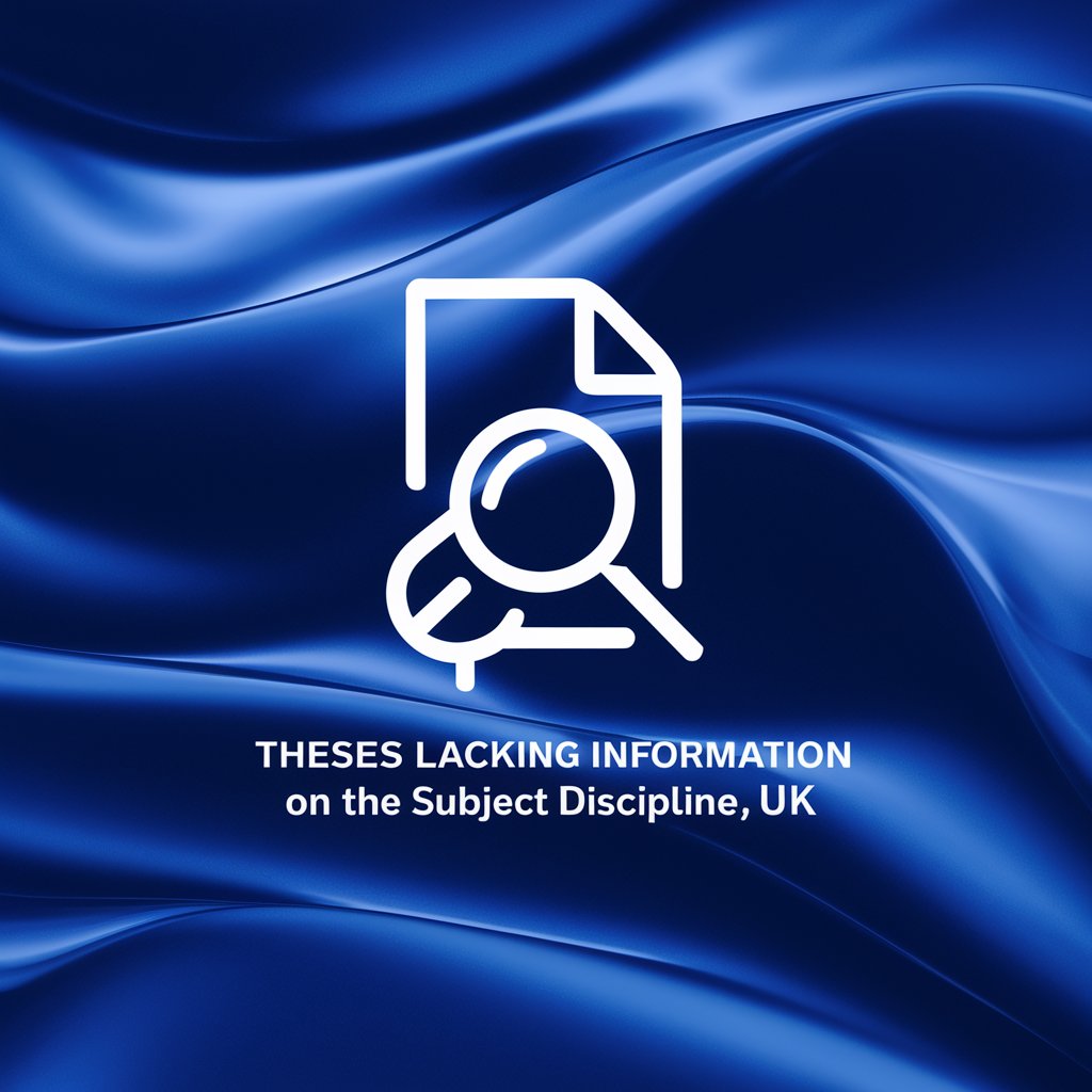 Theses without Subject Discipline info UK in GPT Store