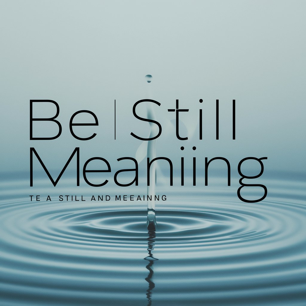 Be Still meaning?