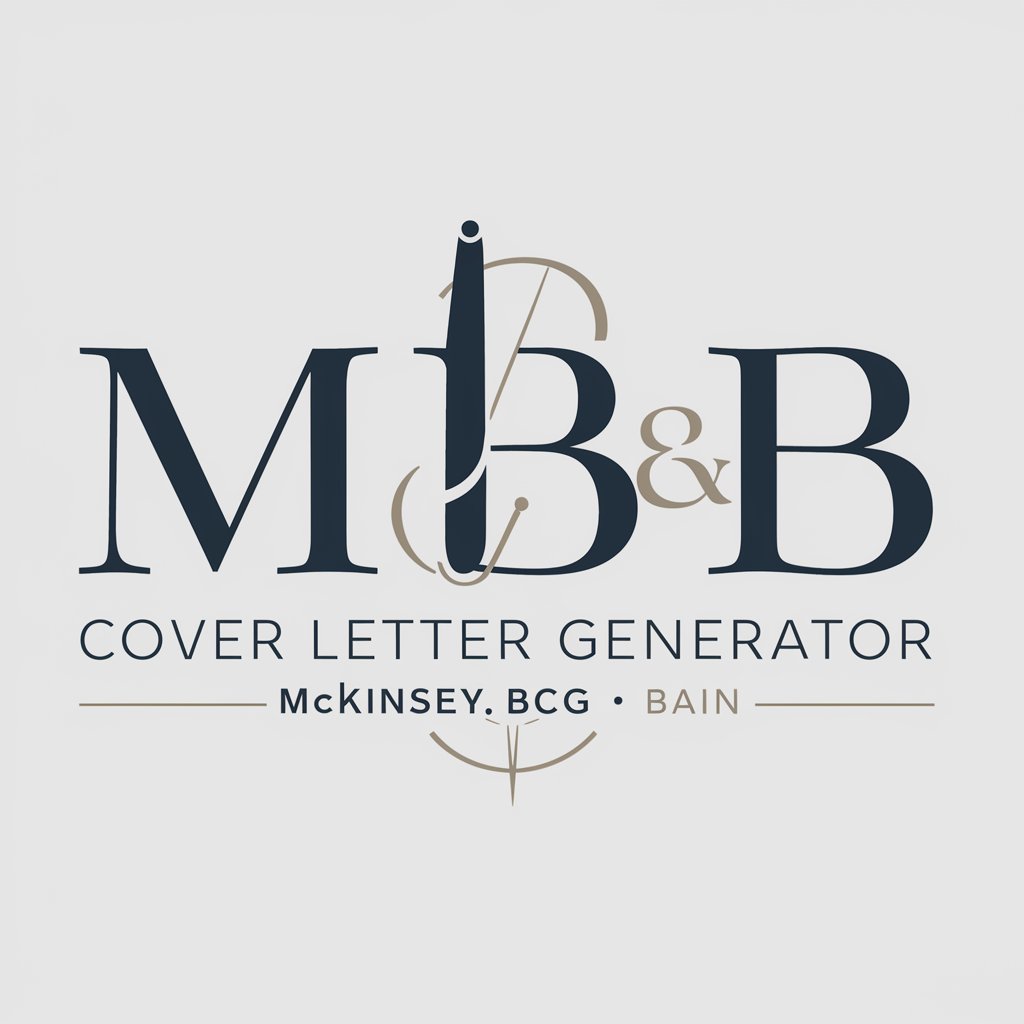 MBB Cover Letter Generator (McKinsey, BCG, Bain) in GPT Store