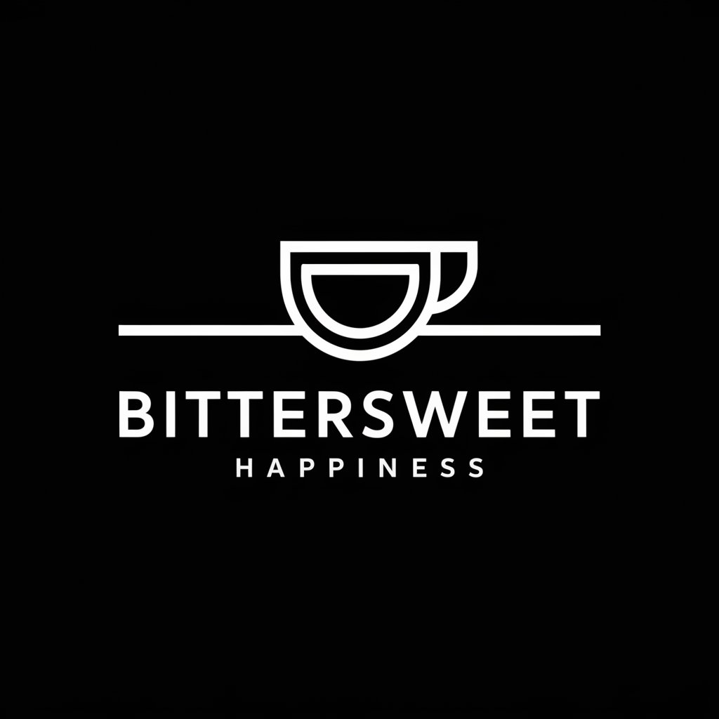 a logo design,with the text "BITTERSWEET·HAPPINESS", main symbol:coffee,Minimalistic,be used in Restaurant industry,clear background