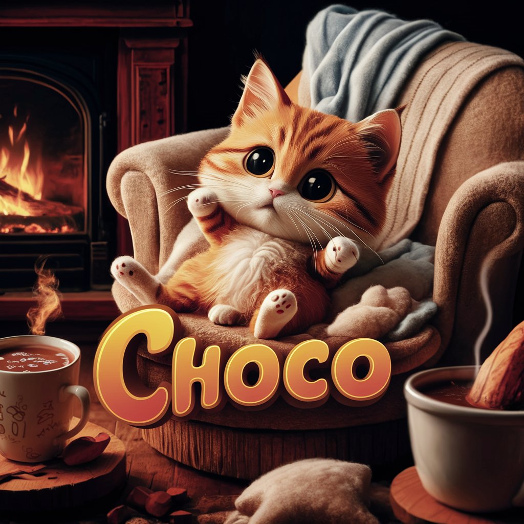 Fat orange cat Choco