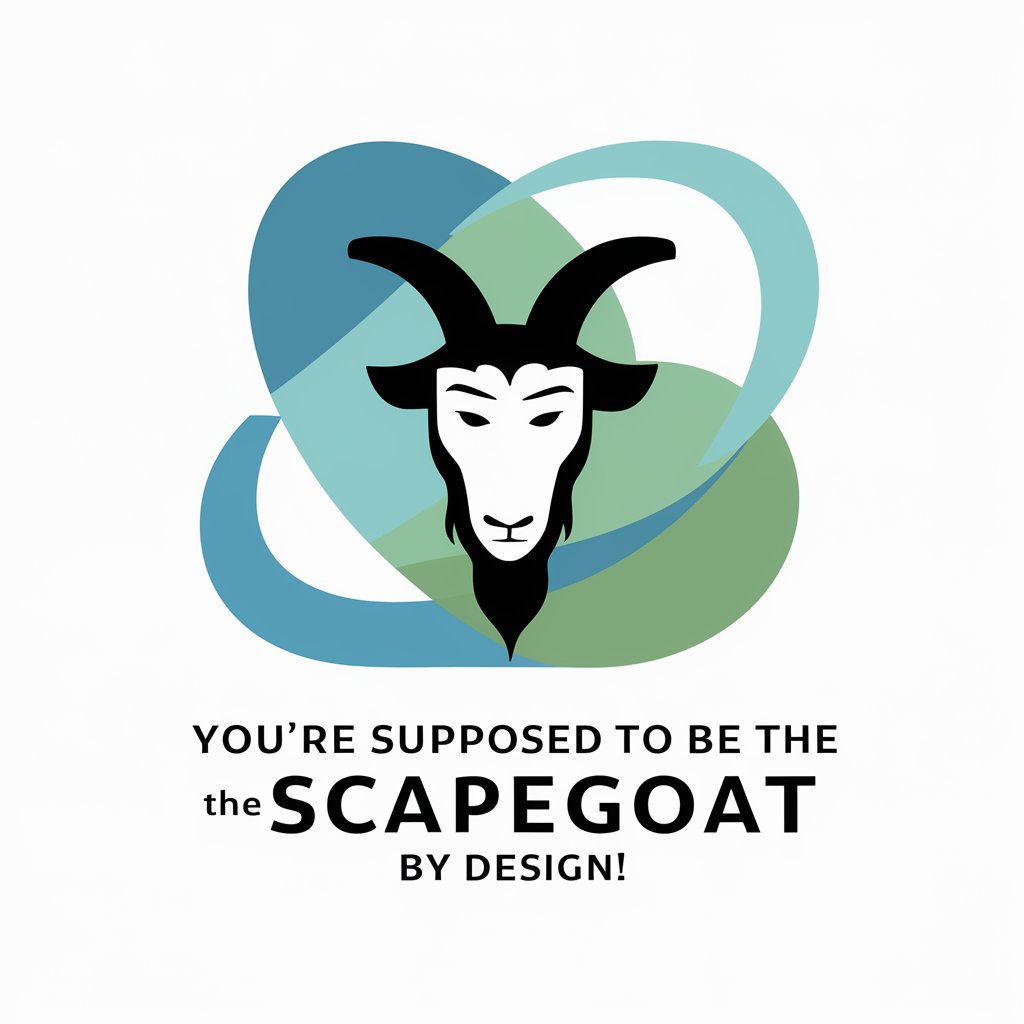 You're supposed to be the scapegoat, by design!