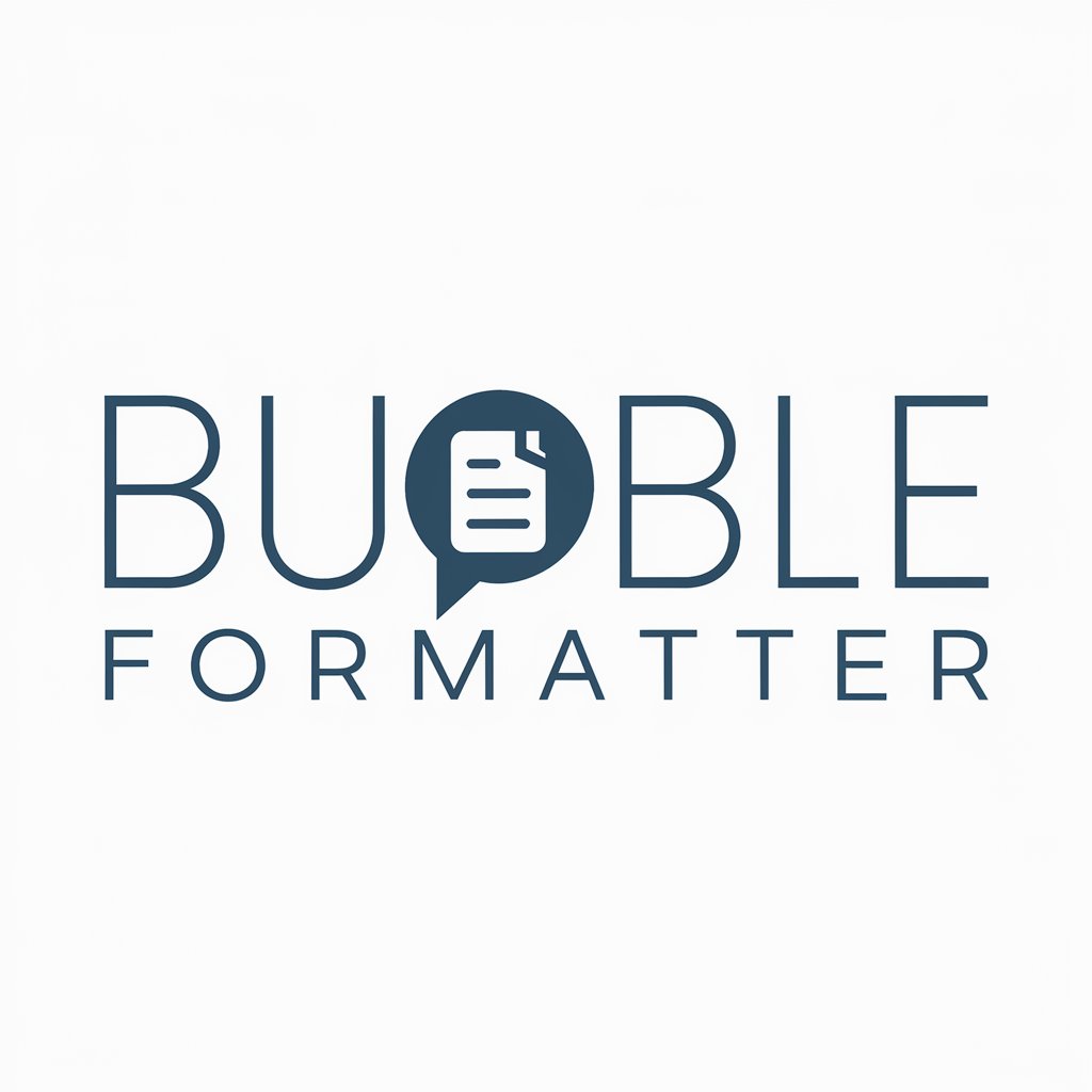 Bubble Formatter in GPT Store