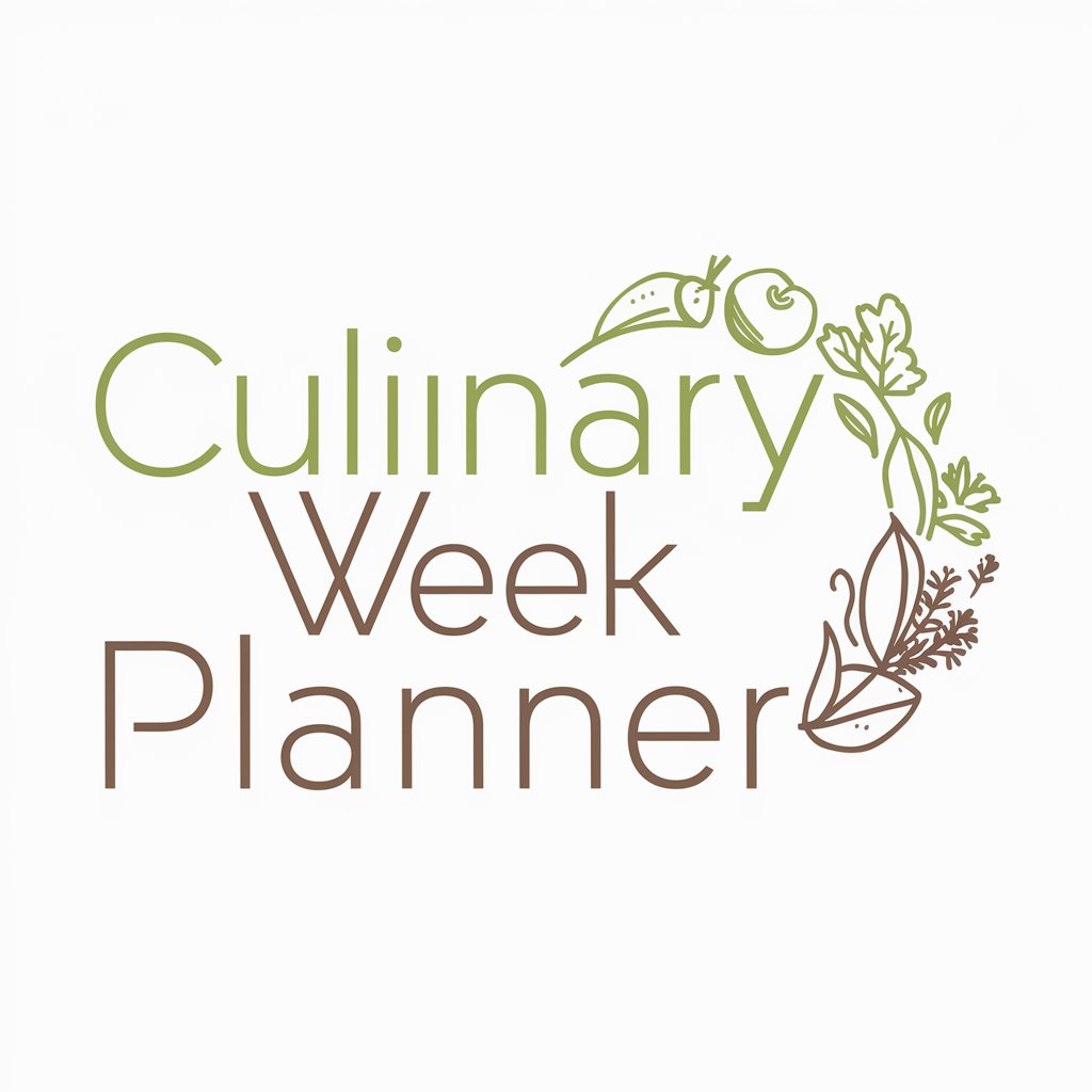 Culinary Week Planner