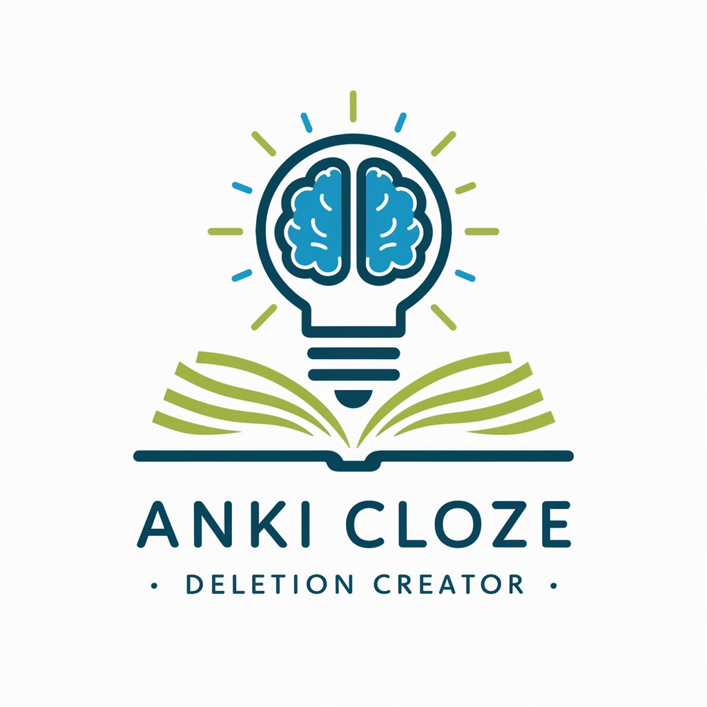 Anki cloze deletion creator in GPT Store