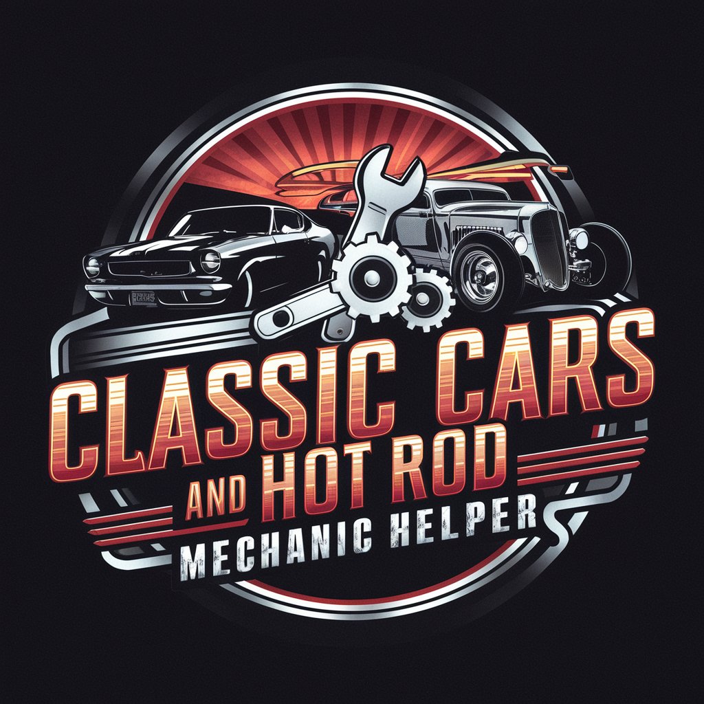 Classic Cars And Hot Rod Mechanic Helper