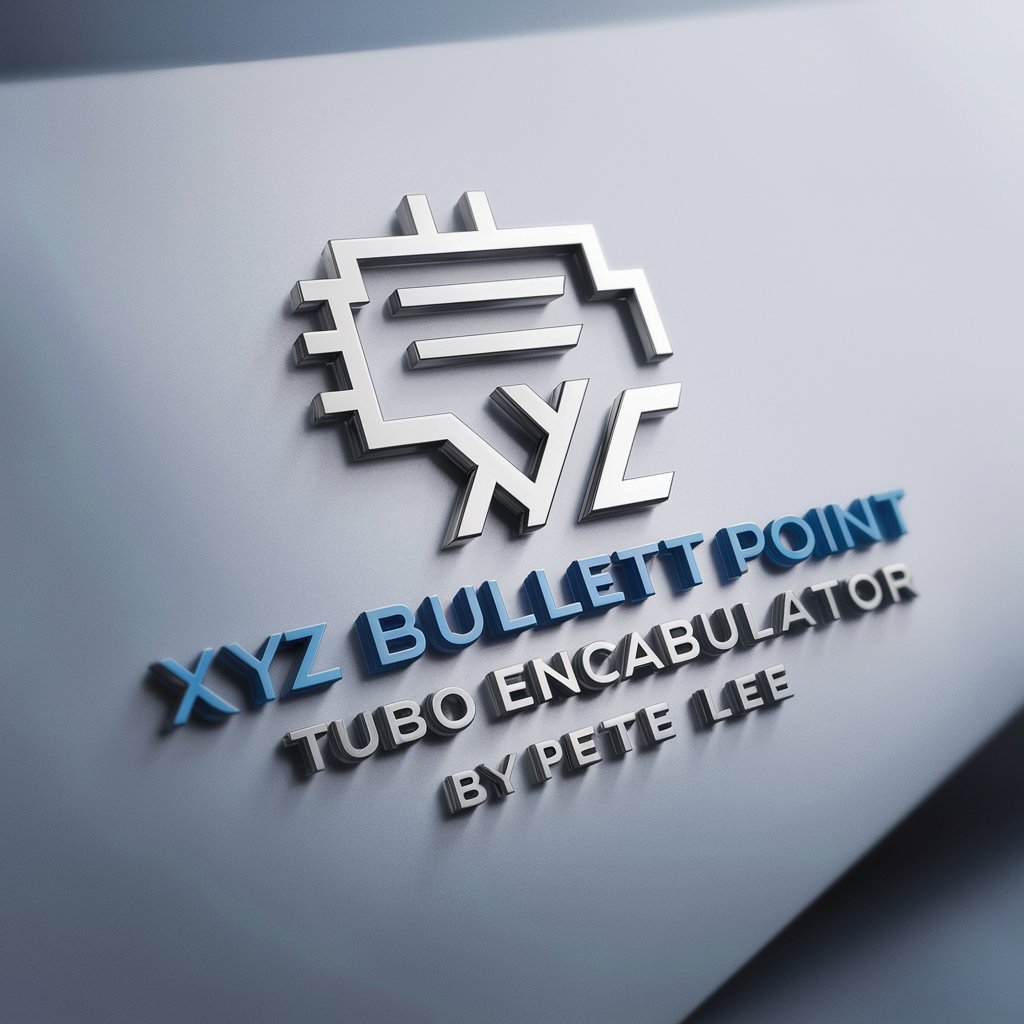 XYZ Bullet Point Turbo Encabulator by Pete Lee