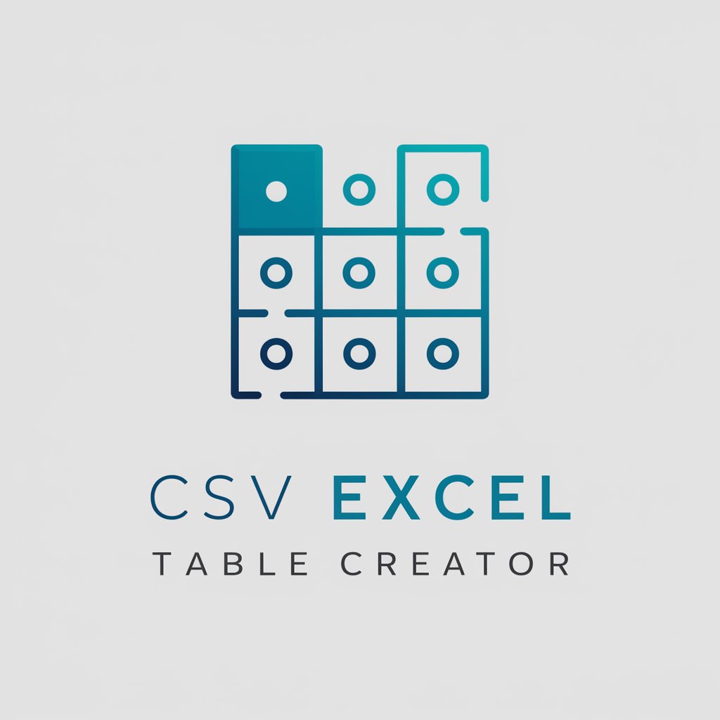 CSV Excel Table Creator