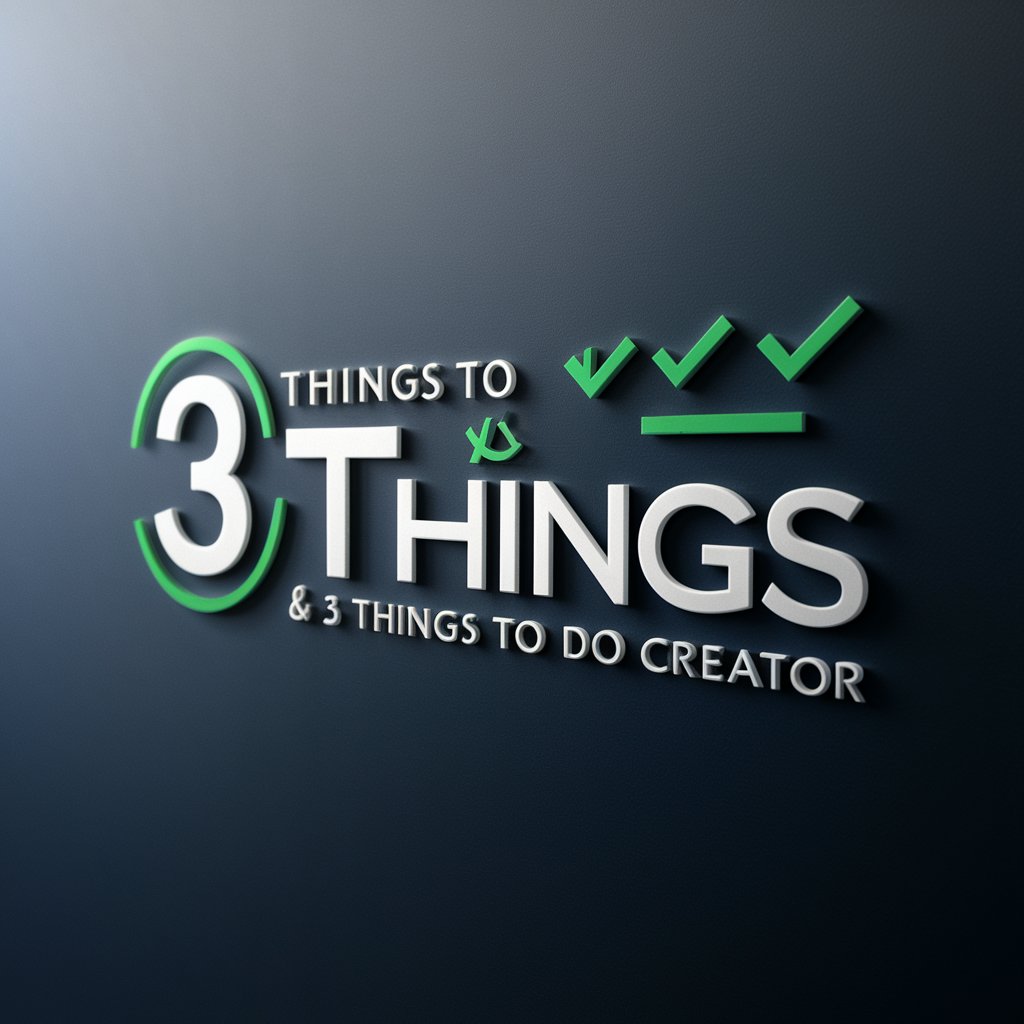 3 Things to Avoid & 3 Things to Do Creator