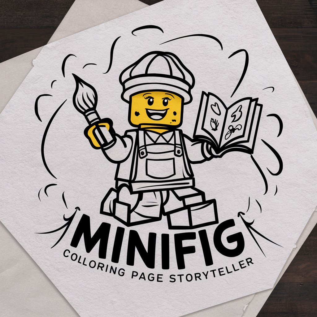 Minifig Coloring Page Storyteller