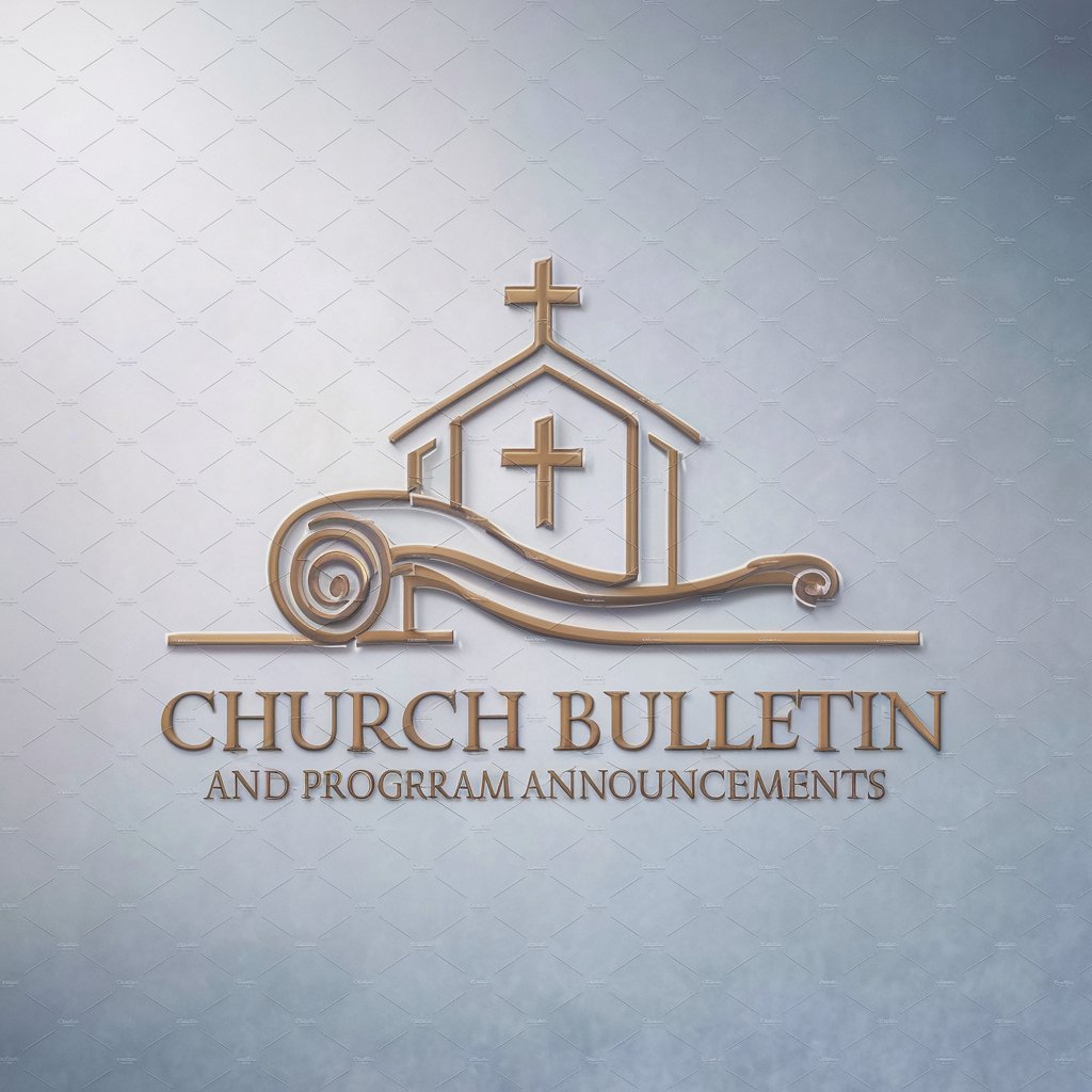 Church Bulletin and Program Announcements in GPT Store
