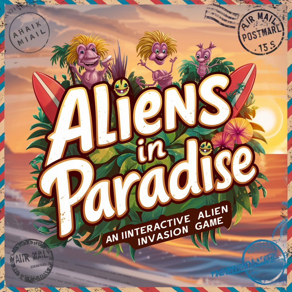 Aliens in Paradise, a text adventure game