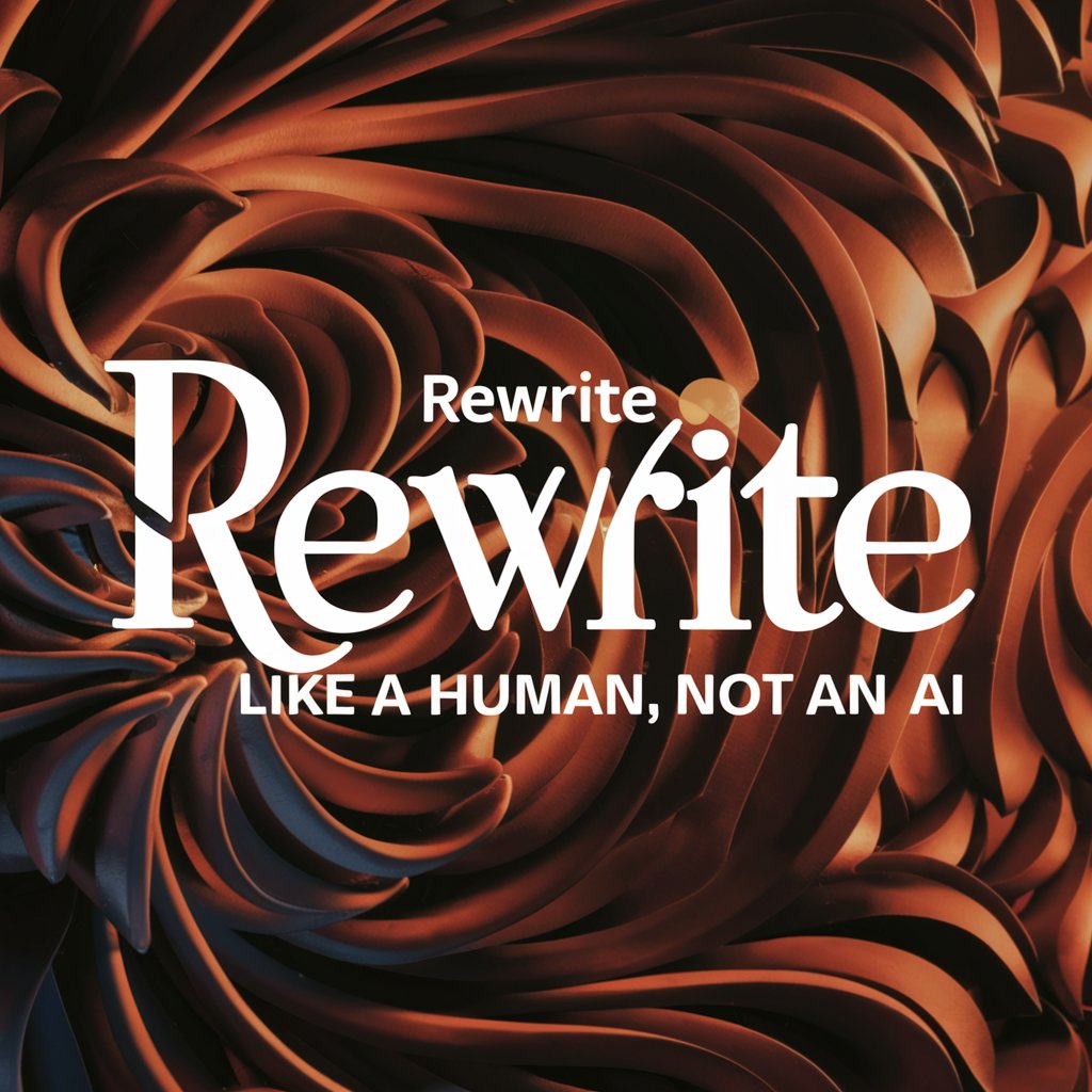 Rewrite like a Human not an AI