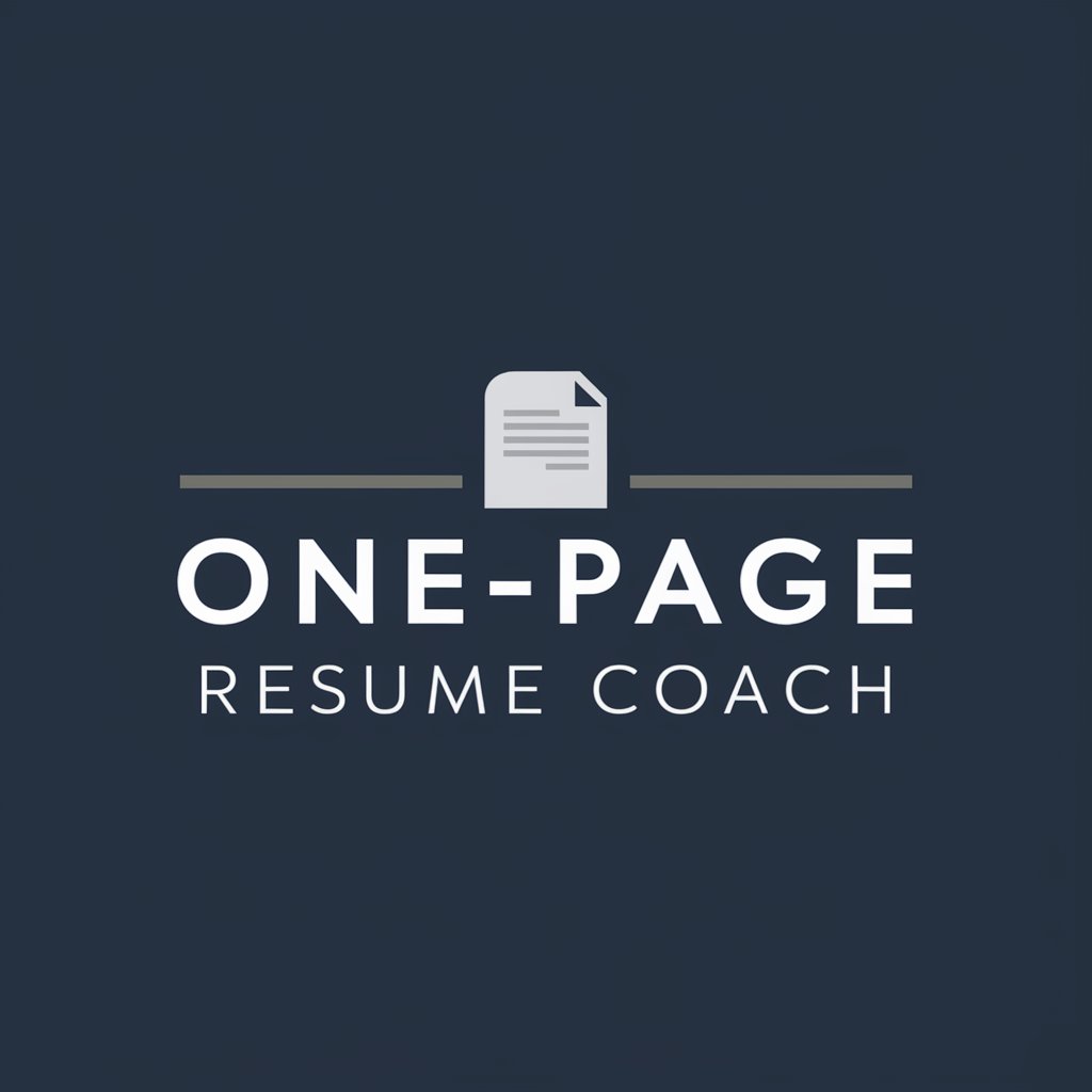 One-Page Resume Coach in GPT Store