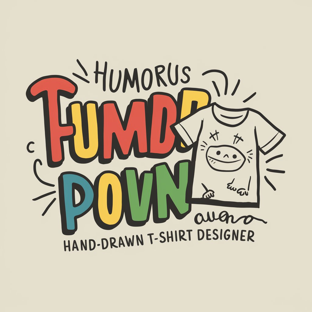 Humorous hand-drawn t-shirt designer in GPT Store