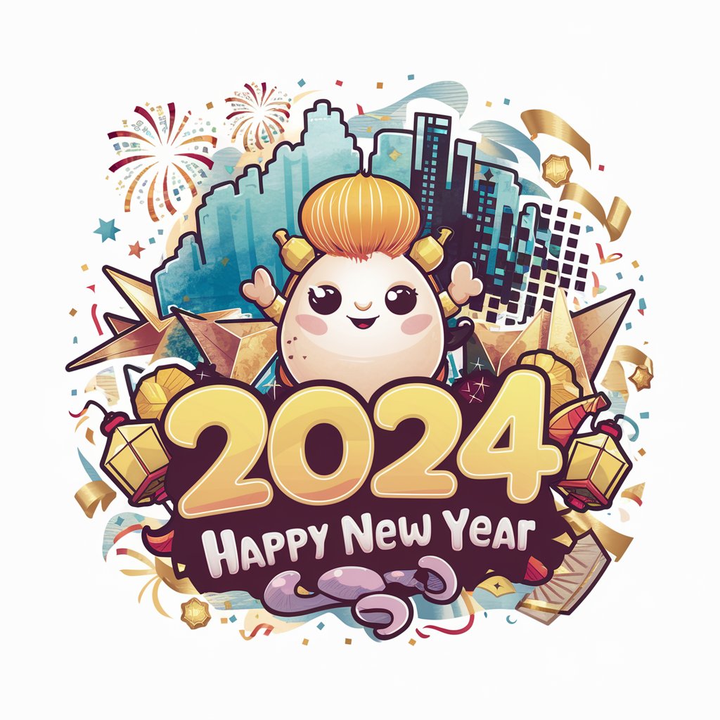 2024新年賀卡小精靈