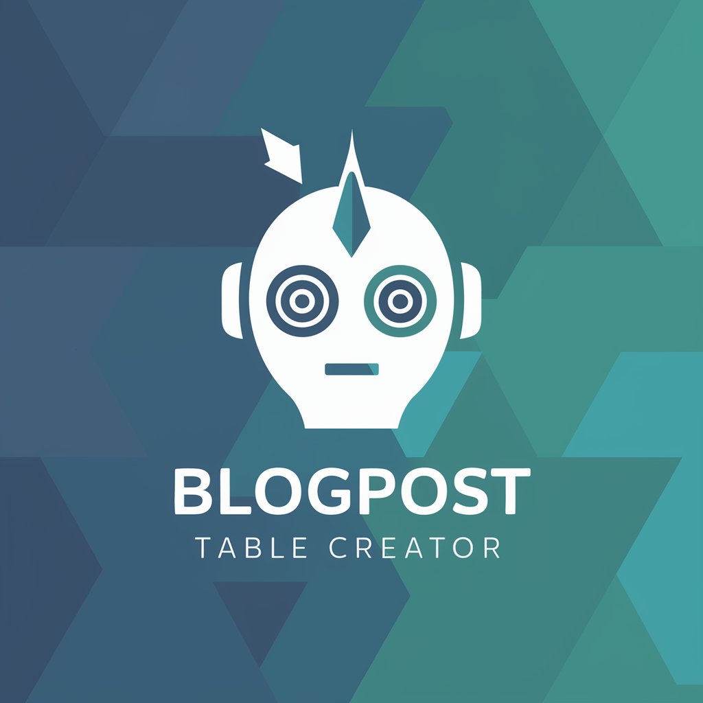 Blogpost Table Creator