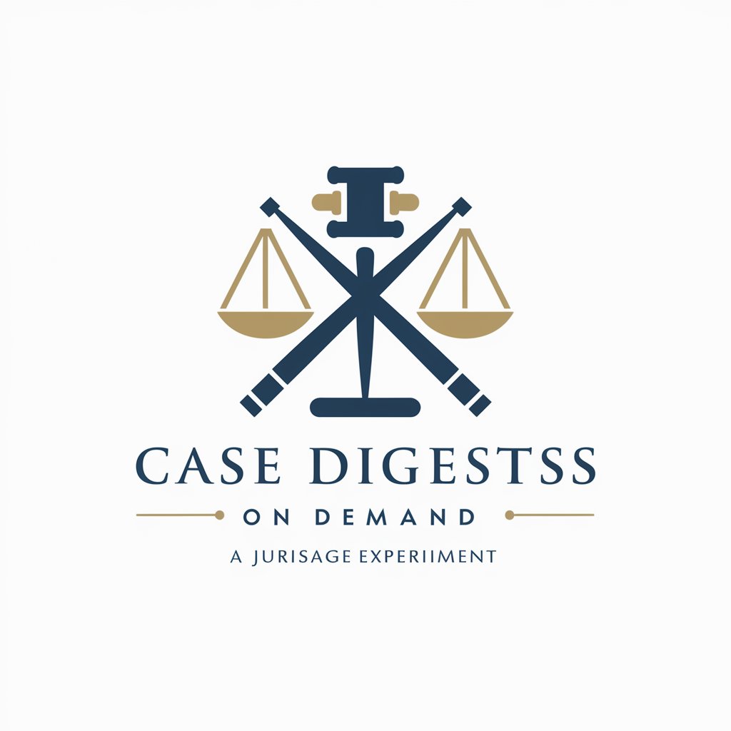 Case Digests on Demand (a Jurisage.com experiment) in GPT Store