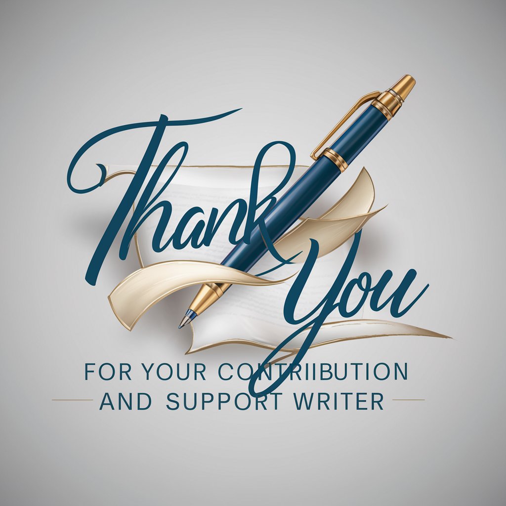 Thank You for Your Contribution and Support Writer