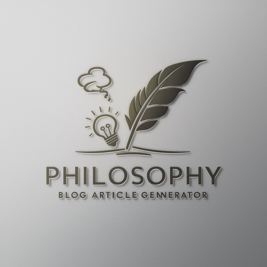 Philosophy Blog Article Generator in GPT Store