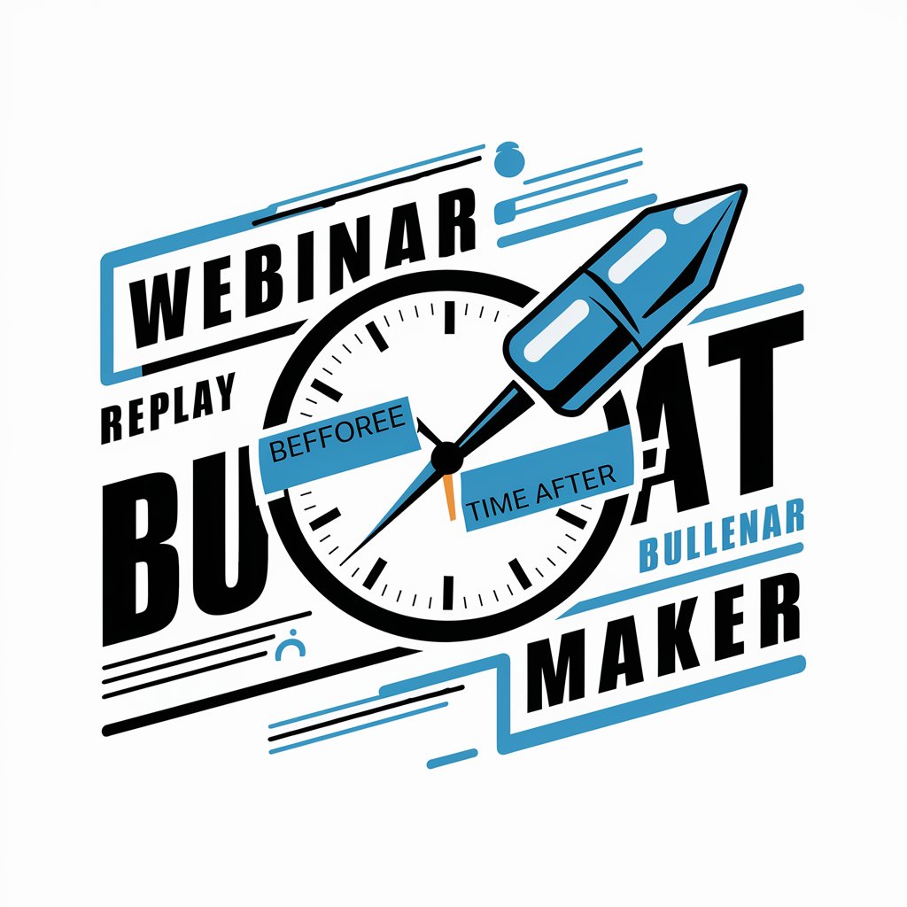 Webinar Replay Bullet Maker in GPT Store