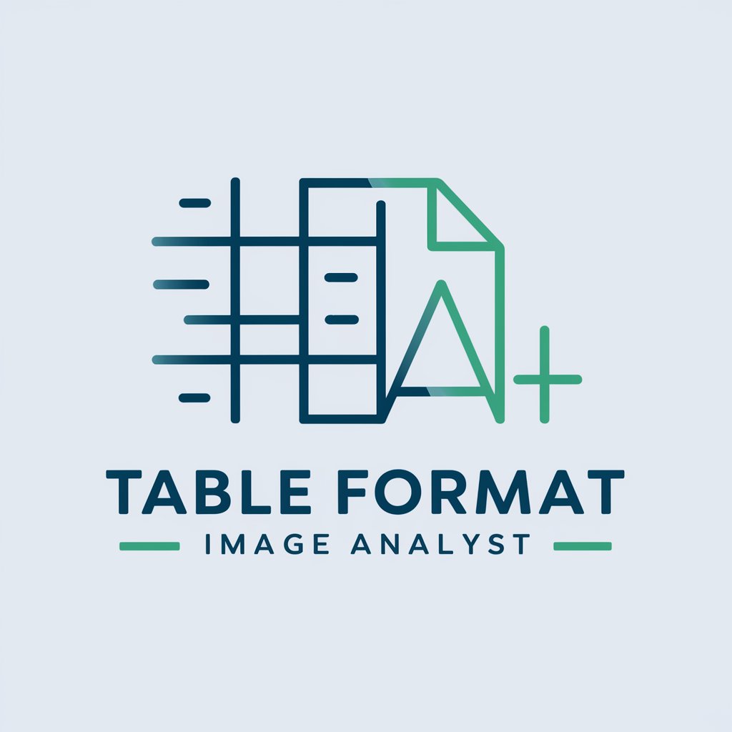 Table Format Image Analyst in GPT Store