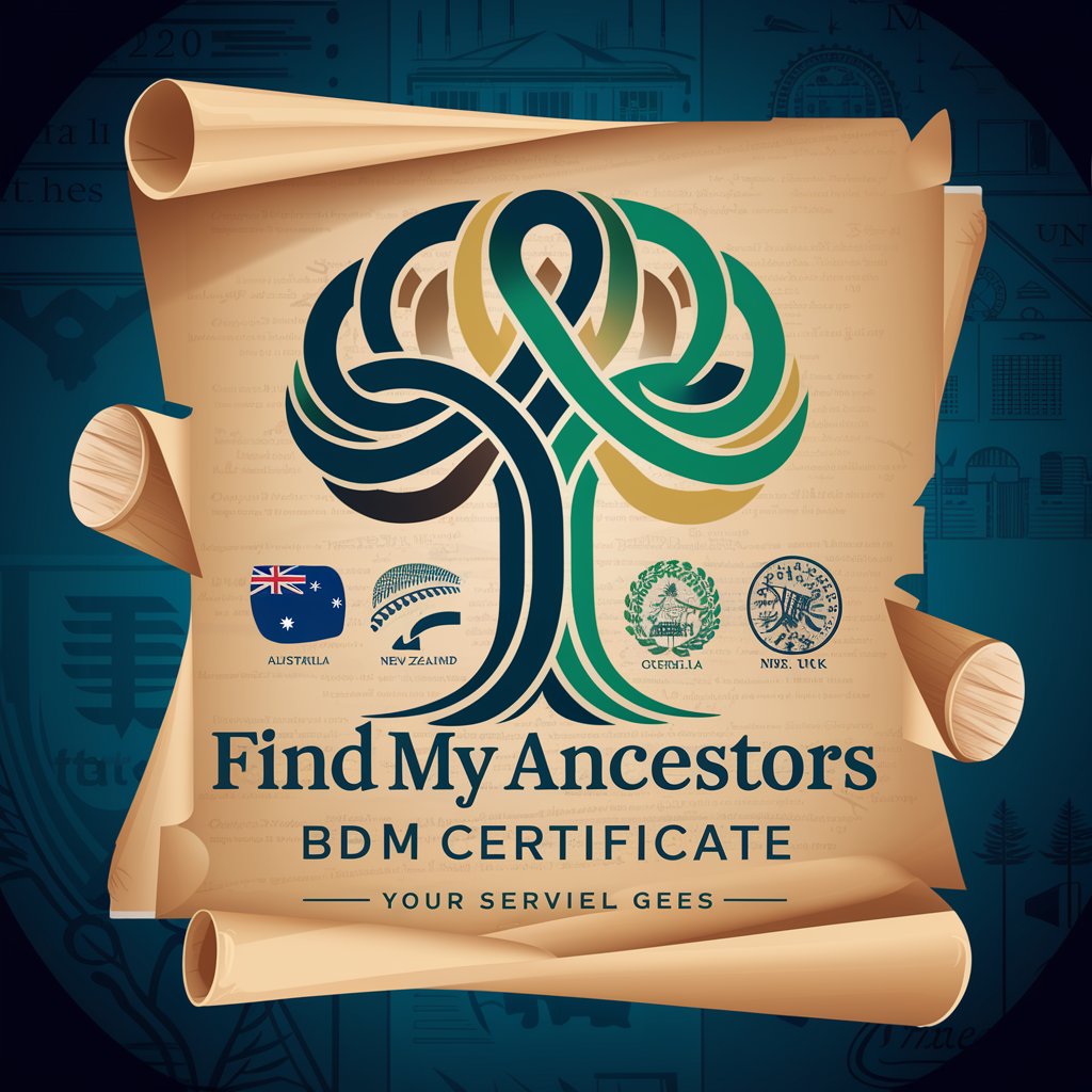 Find My Ancestors BDM Certificate in GPT Store