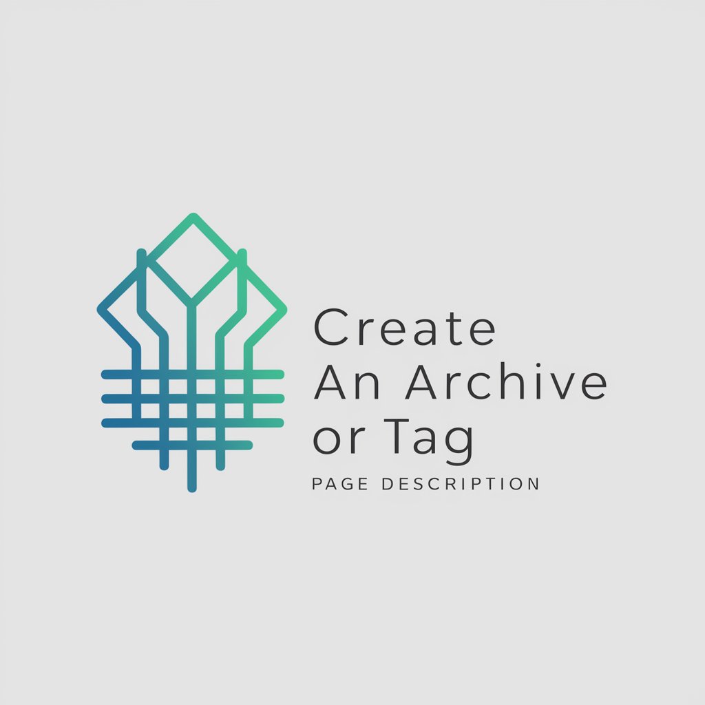 Create an Archive or Tag page description in GPT Store