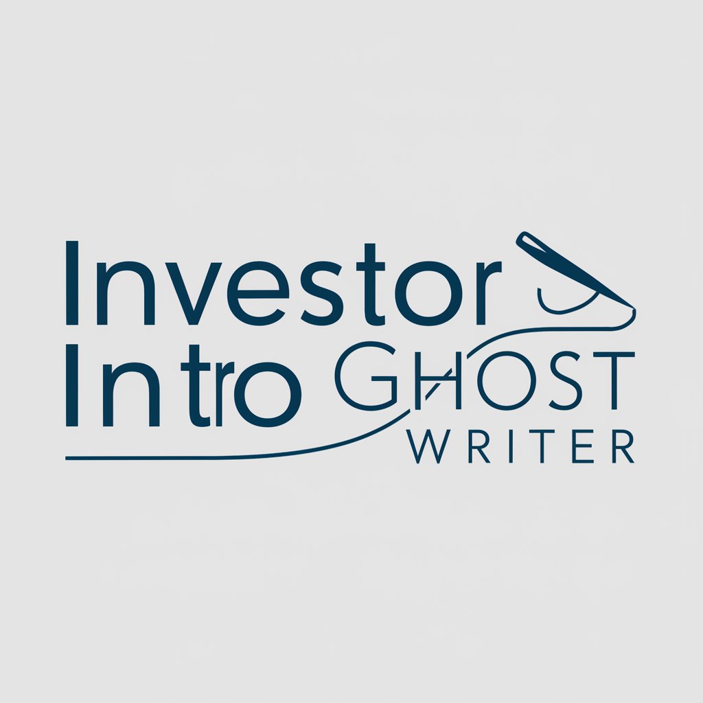 Investor Intro Ghost Writer in GPT Store