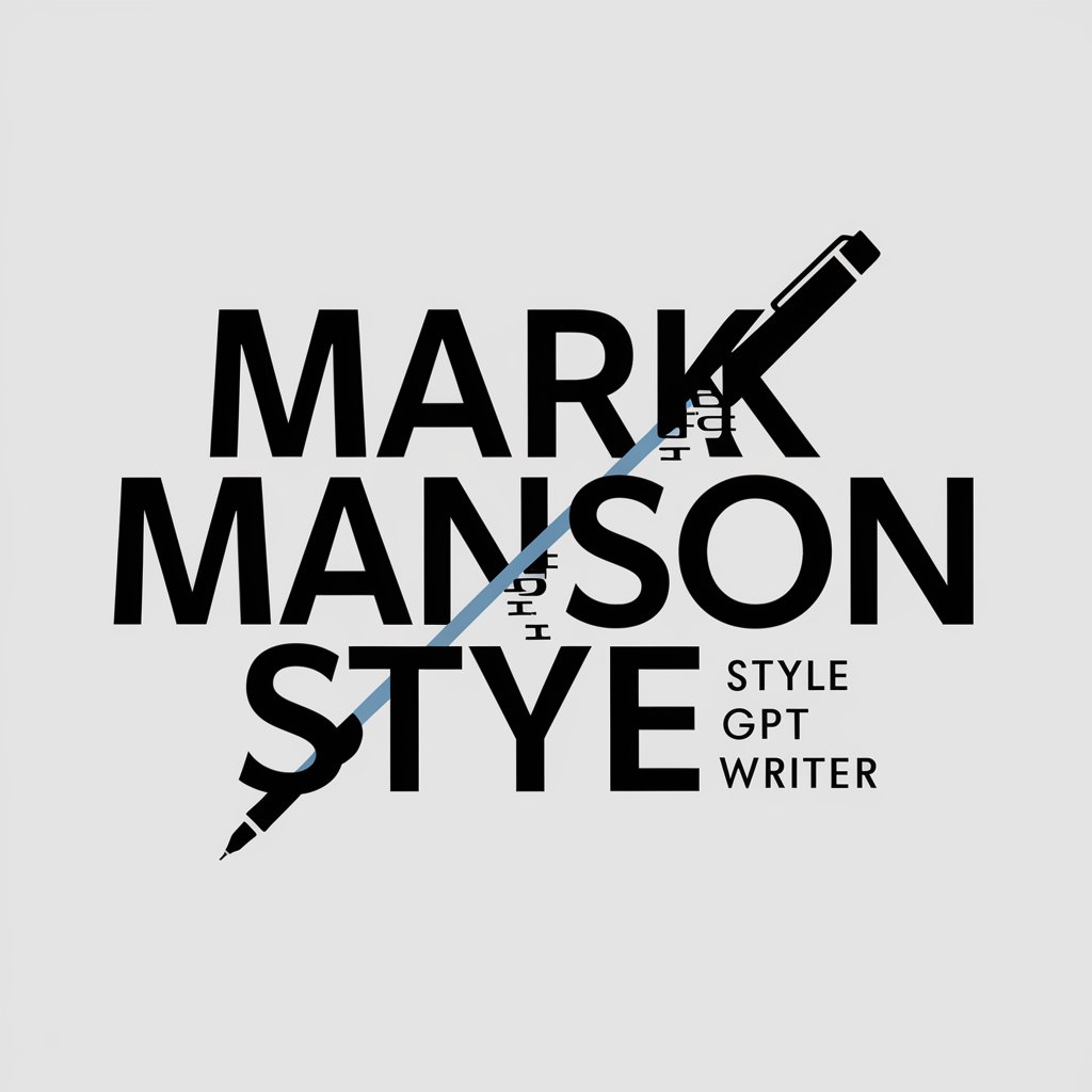 Mark Manson Style GPT Writer in GPT Store