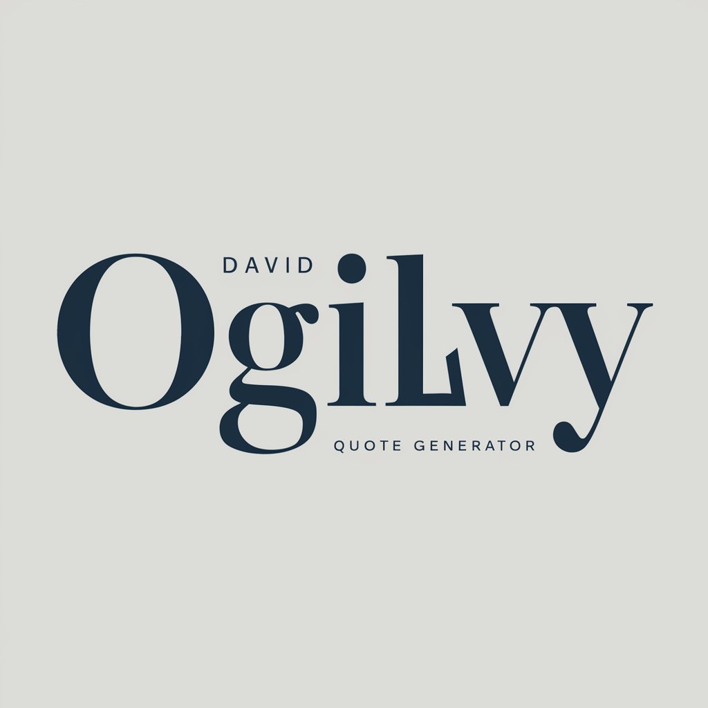 David Ogilvy's official quote generator in GPT Store