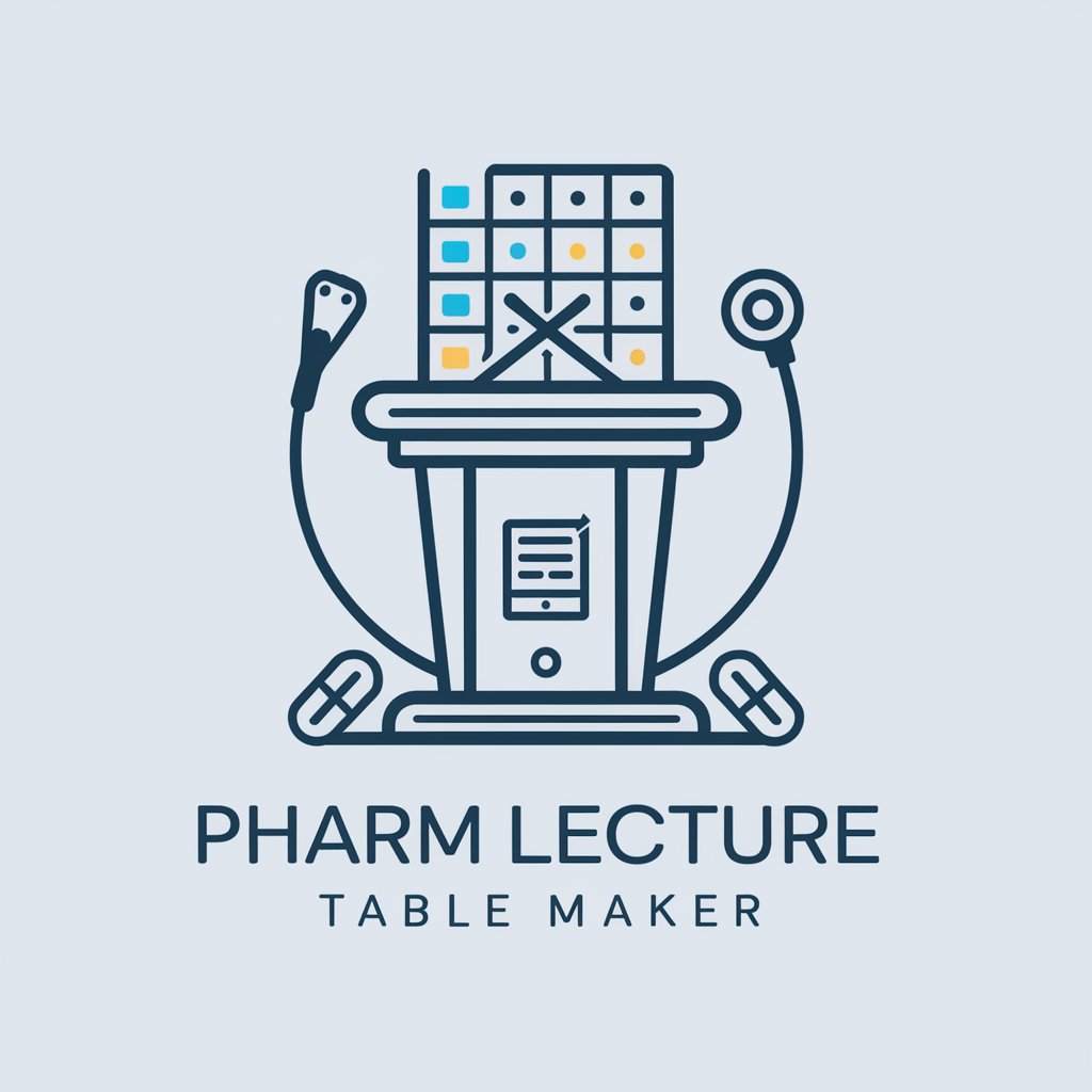 Pharm Lecture Table Maker