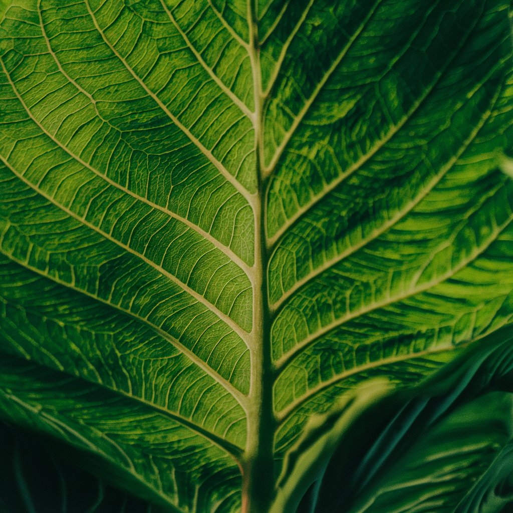 Leaves with conspicuous veins