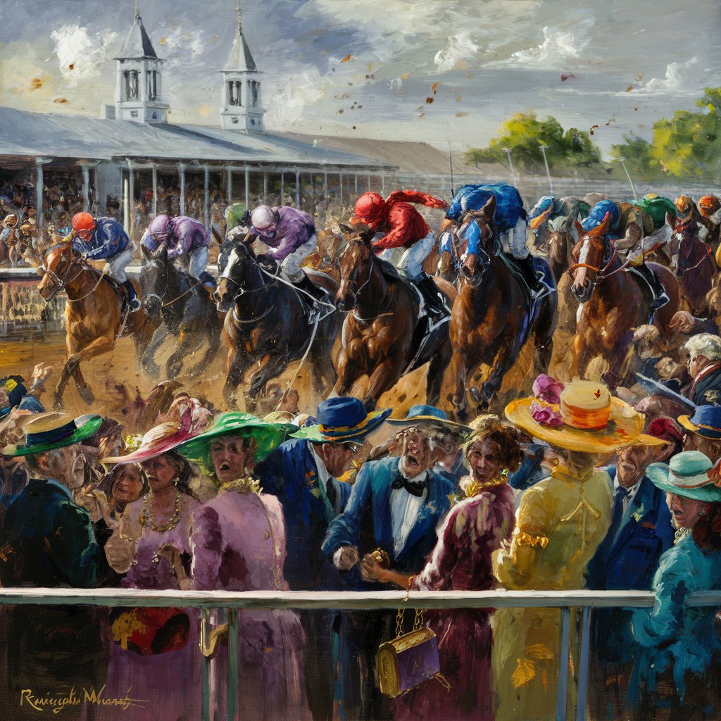 Vibrant Kentucky Derby Spectacle High Society Racing Thrills and Iconic ...