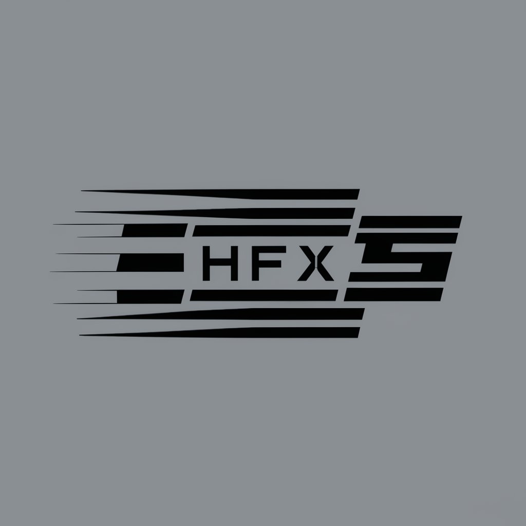 Minimalistic HFX5 Cybersport Team Logo in Black and Gray Tones