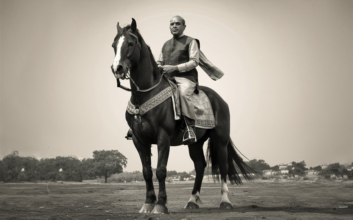 Dr Babasaheb Ambedkar Riding Majestic Horse