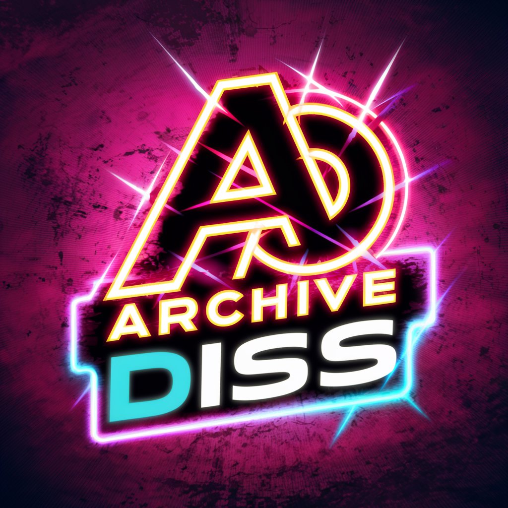 A neon logo for about hip hop channel which name is "archive diss" 
