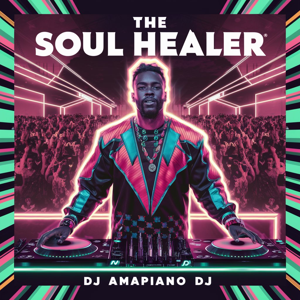 Create the best profile photo for a Brand Called THE SOUL HEALER. It all about A Amapiano Dj who only does the amapiano genre. Make it more appealing and more catching 