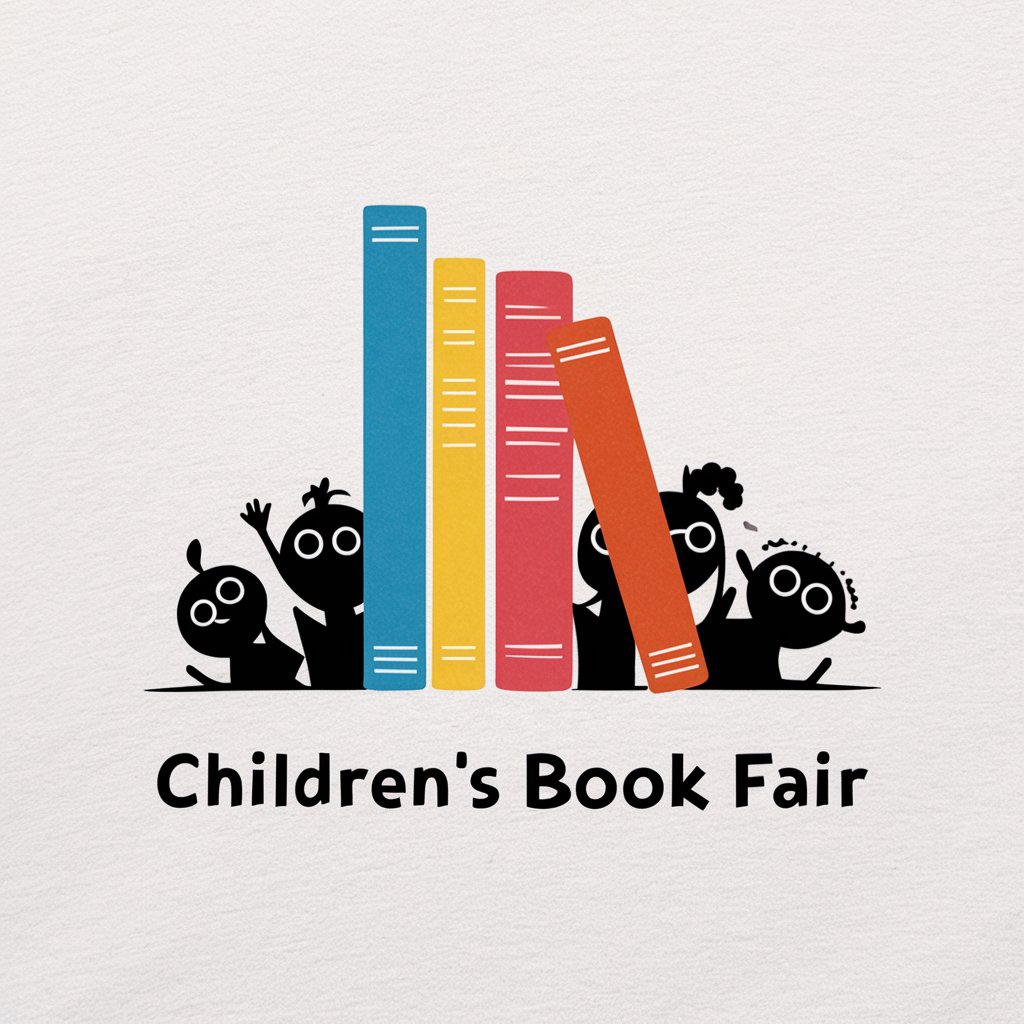 Animated Kids Book Icon for a Minimalistic Childrens Book Fair Logo