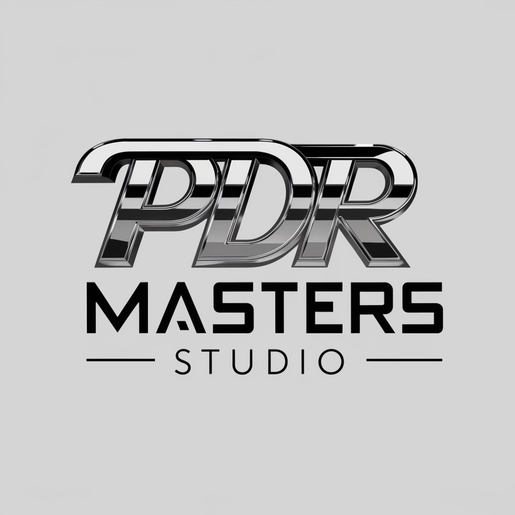 Логотип компании PDR Masters Studio в стиле West Coast Customs