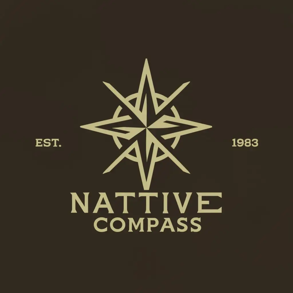 a logo design,with the text "Native Compass", main symbol:Compass,Moderate,be used in Travel industry,clear background