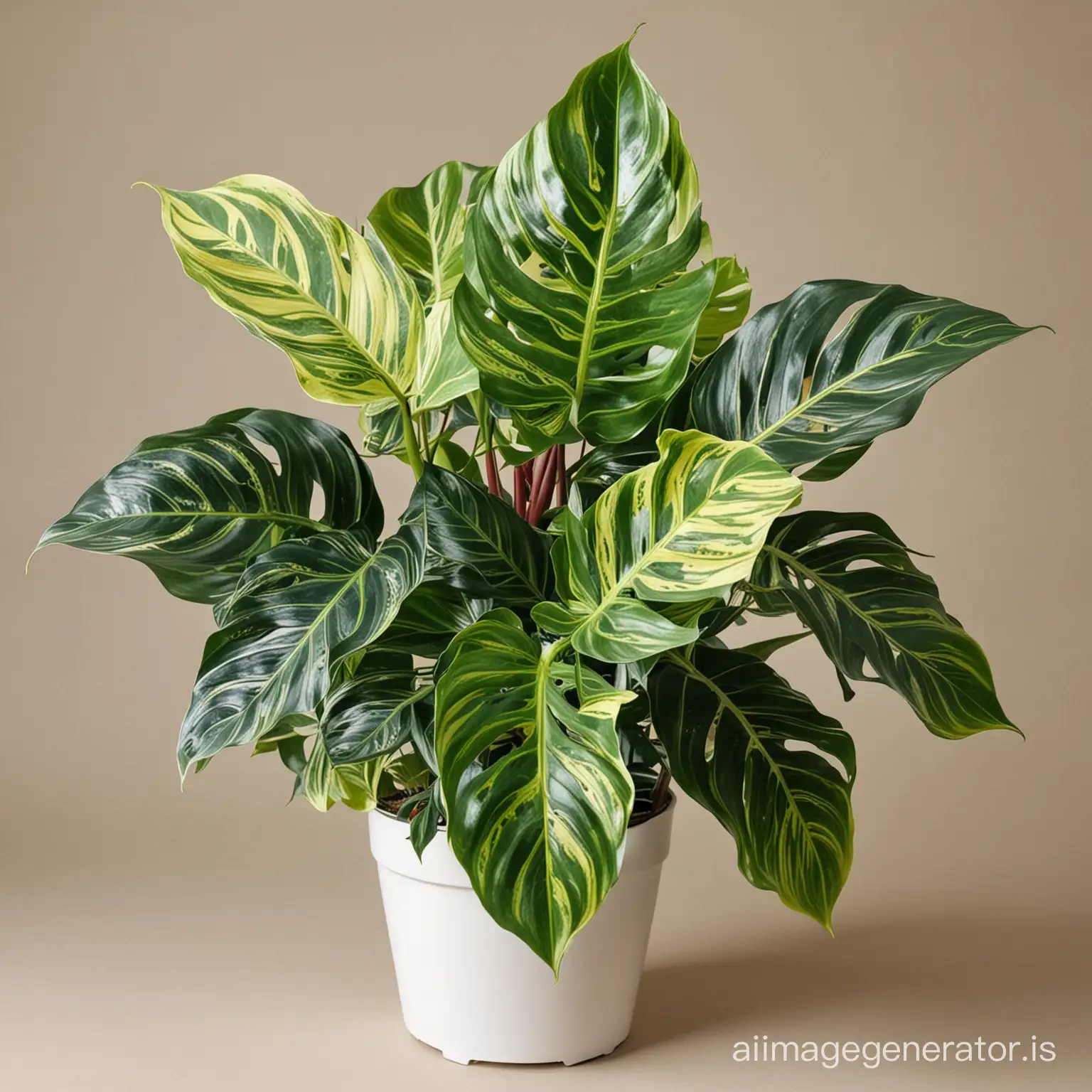 Variegated philodendron