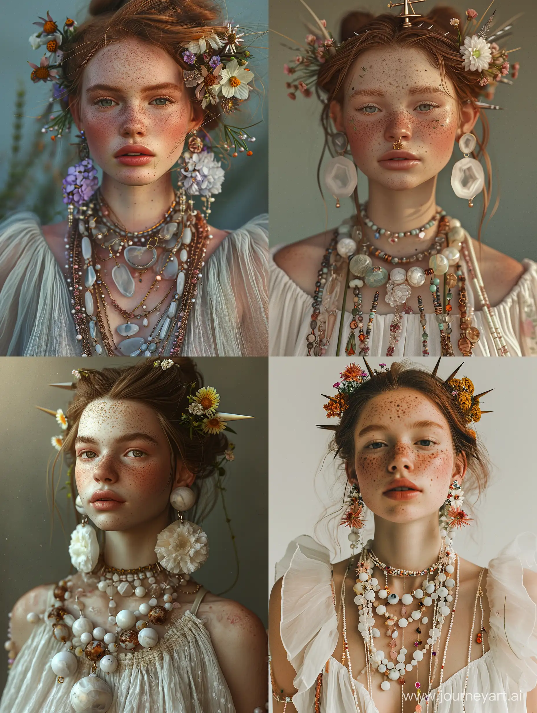 Boho-Style-Moonstone-and-Agate-Necklace-Beautiful-Girl-in-Airy-Chiffon-Dress
