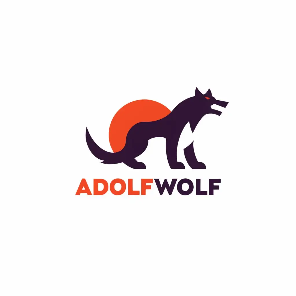 a logo design,with the text "adolfwolf", main symbol:werewolf,Moderate,clear background