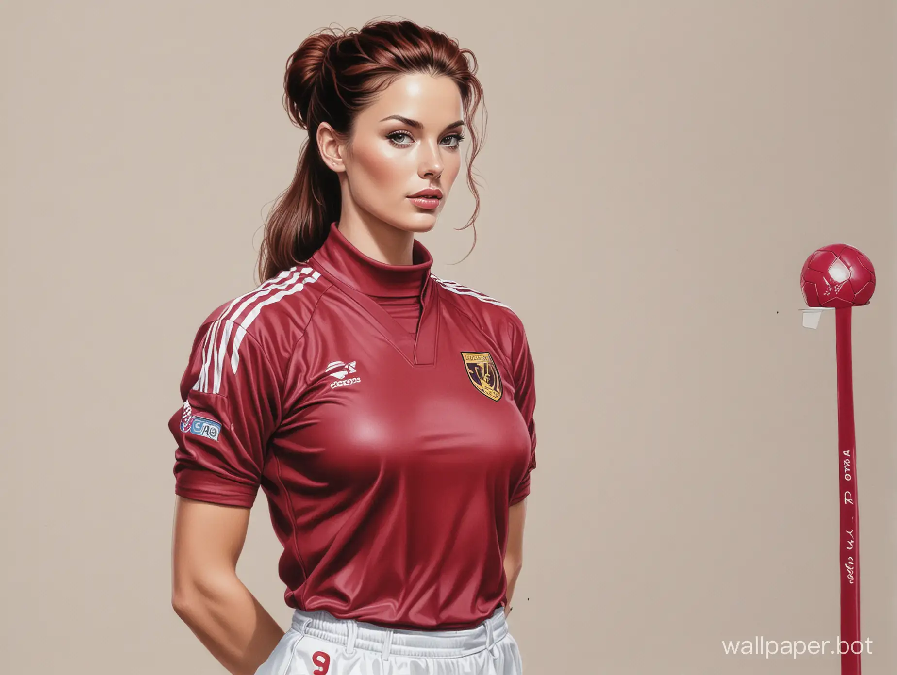 Victoria-Clough-Portrait-Stylish-Soccer-Player-in-BlackBurgundy-Uniform